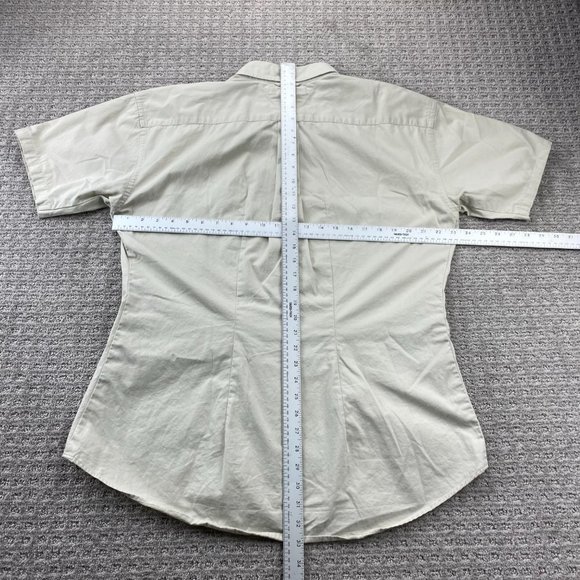 Vintage Tommy Hilfiger Shirt Men Extra Large XL Khaki Brown Button Down Big Logo - Picture 7 of 9